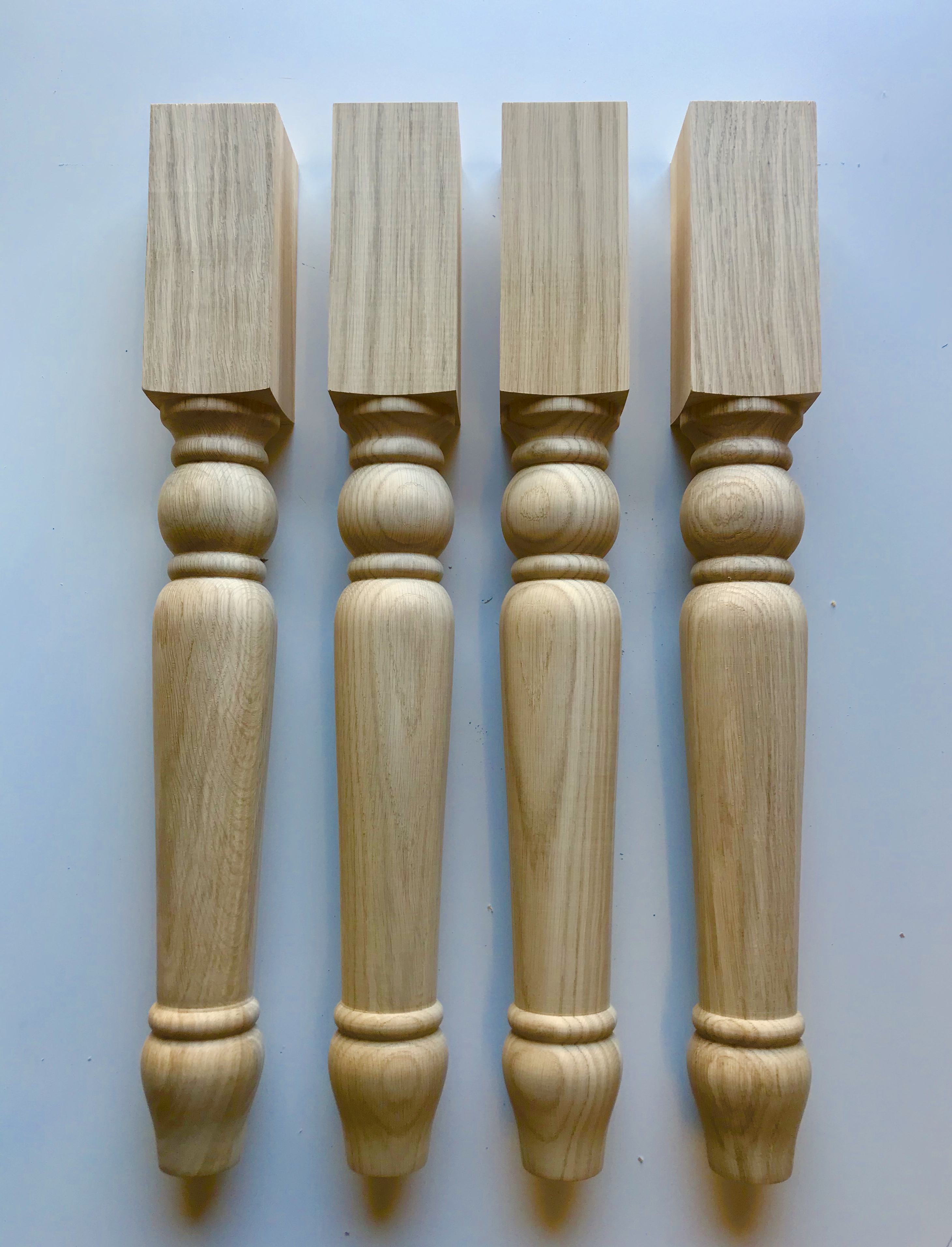Oak table legs